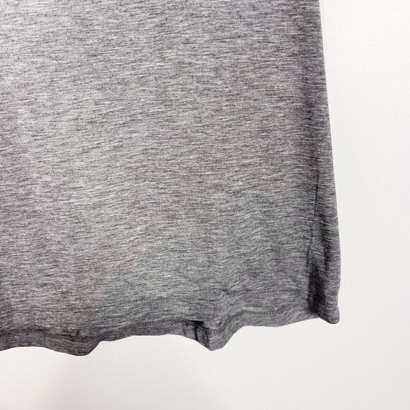 Athleta Small S Heather Gray White Colorblock Racerback Tank Top Crew Neck - Picture 4 of 7